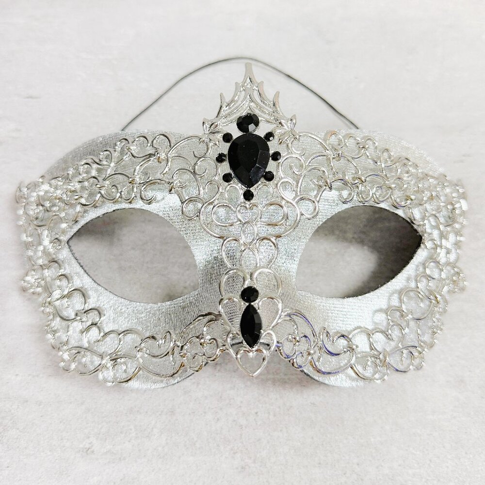 Silver silver mask, Masquerade mask, Cosplay mask, ball party mask, Prom mask